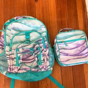 Pottery Barn Teen backpack and lunch box